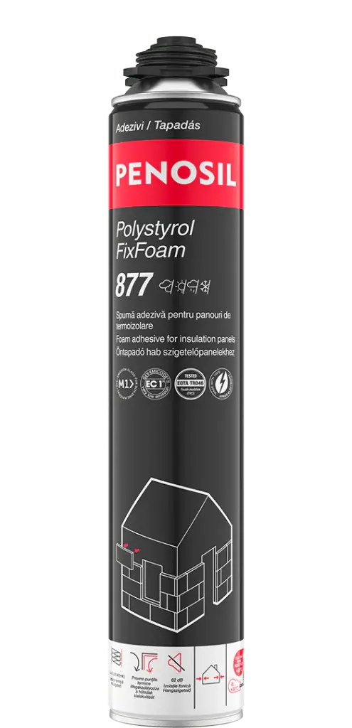 Adeziv spumă pistol Penosil Premium Polystyrol Fix Foam 877 - 750 ml, 870 g