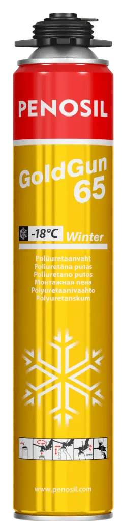 Spuma pentru montaj cu pistolul Penosil GoldGun 65 - 900 ml, 1035 g