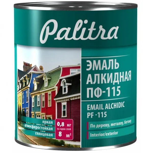 Vopsea Palitra verde aprins 0,8 kg PF-115