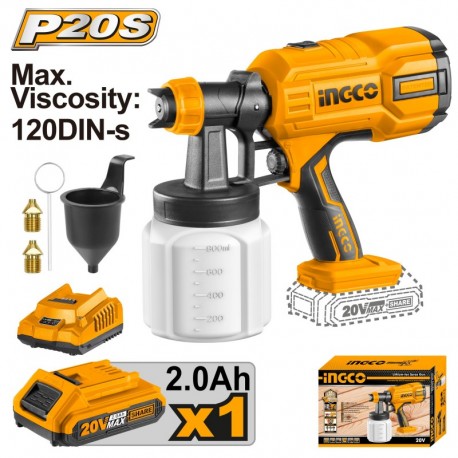Pistol de pulverizare pe acumulator INGCO CSGLI20406