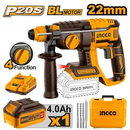 Ciocan rotopercutor cu acumulator SDS plus 2.0J INGCO CRHLI202081