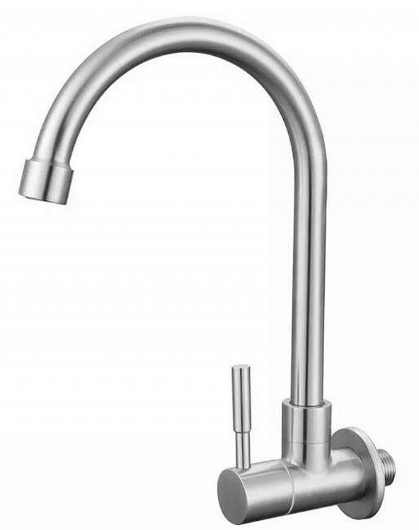 Baterie pentru bucătărie IN-C3050 pentru apă rece din inox pentru perete