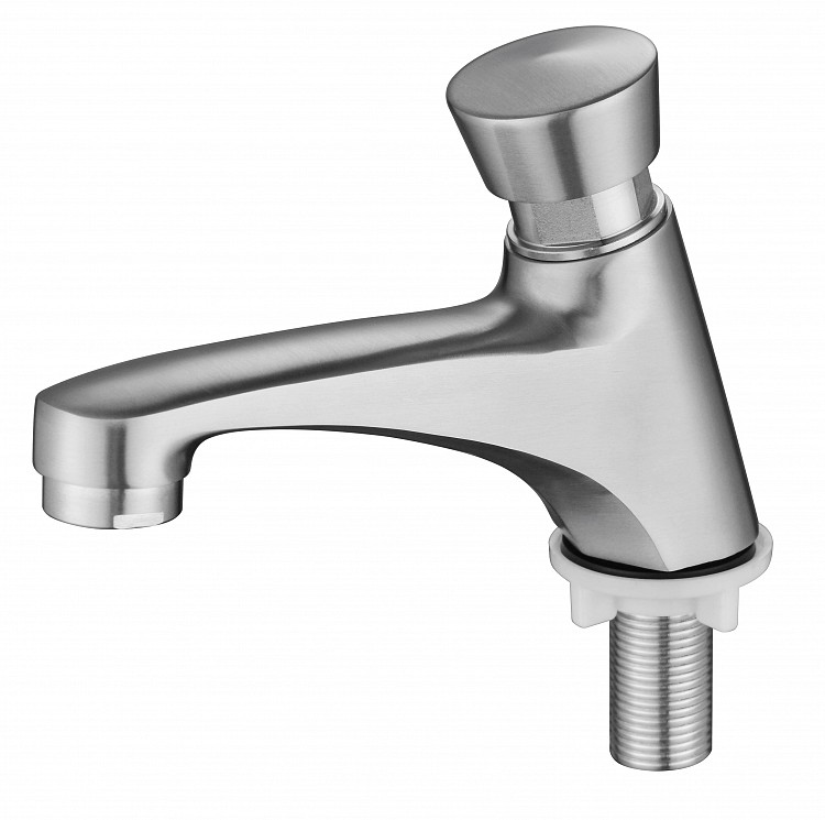 Baterie pentru lavoar sistem buton din inox