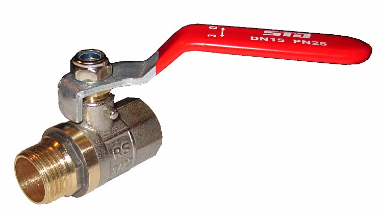 Robinet cu bilă pentru apă 3/4" F-M (mâner tip levier)