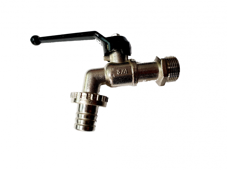 Robinet pentru butoi 3/4 cu mâner lung (negru)