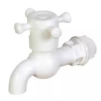 Robinet pentru butoi 1/2" (plastic) cu piuliță, mâner în formă de cruce