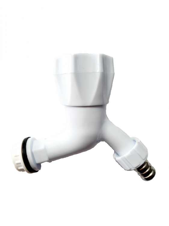 Robinet pentru butoi 1/2" (plastic) cu piuliță, mâner rotund