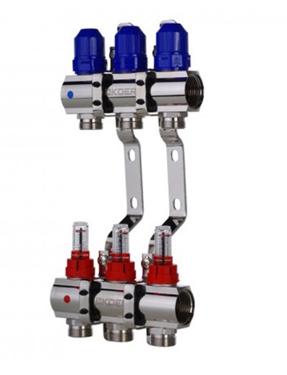 Colector 1*3/4*3 ieșiri pentru încălzire prin pardoseală