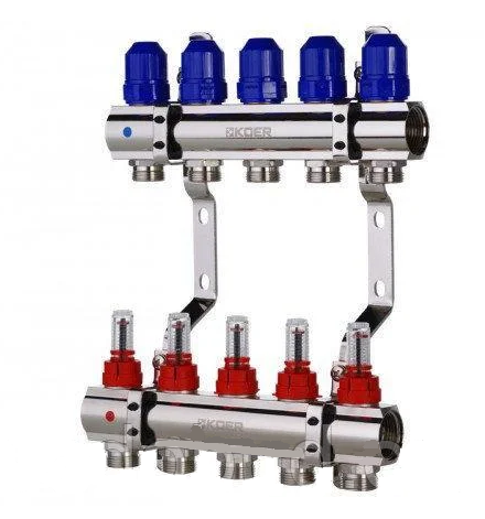 Colector 1*3/4*5 ieșiri pentru încălzire prin pardoseală