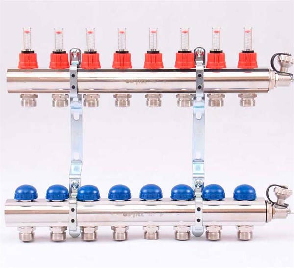 Colector 1*3/4*8 ieșiri pentru încălzire prin pardoseală