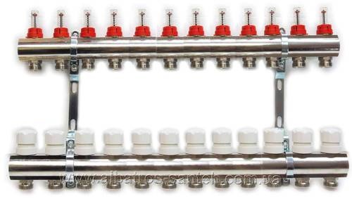 Colector 1*3/4*12 ieșiri pentru încălzire prin pardoseală