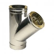 Teu 45⁰ Ø150/220 inox/inox