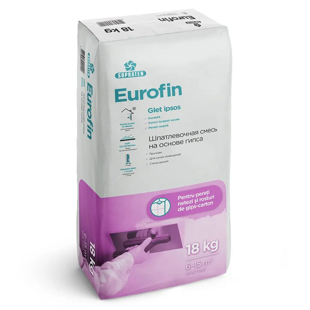 Glet pe baza de ipsos Eurofin 18kg