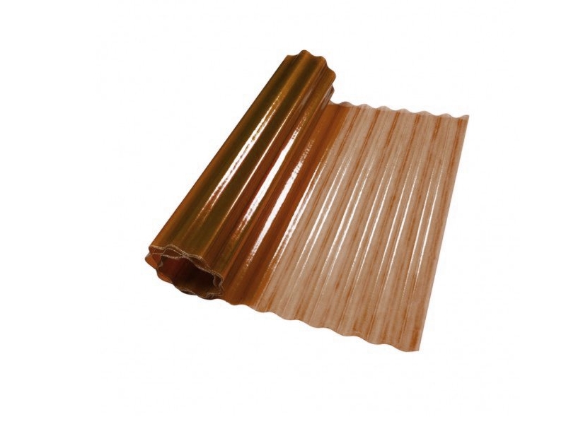 Ardezie H-2,5m poliester ondulata bronz (m2)