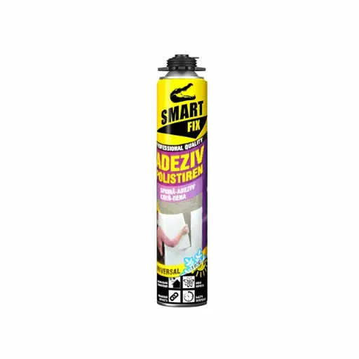 Spuma pentru montaj poliur. Pistol Smart Fix, toate anotimpurile 750ml, 860g