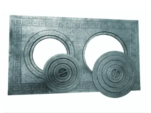 Plita p/u soba cu cercuri VERSUS(700*400*14mm)Cu uzor 27082