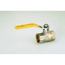 Robinet cu bilă pentru apă 1" F-F (mâner galben)
