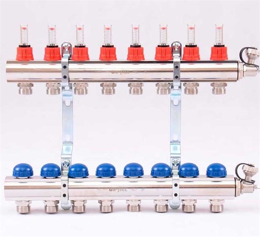 Colector 1*3/4*8 ieșiri pentru încălzire prin pardoseală