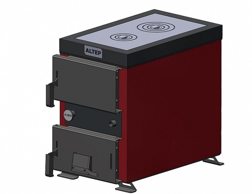 Cazan pe combustibil solid GREOMAX IGNIS 12KW cu plită