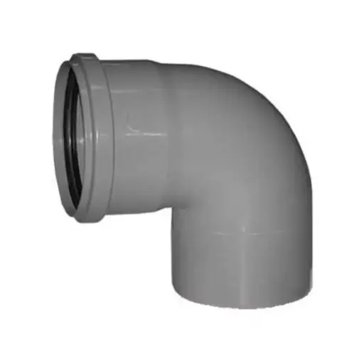 Cot PP, Ø50/90° canalizare, gri, Aquer