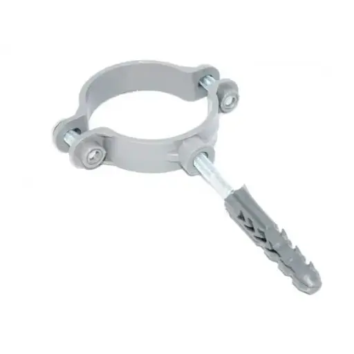 Colier plastic Ø75 mm, cu șurub, gri, Aquer