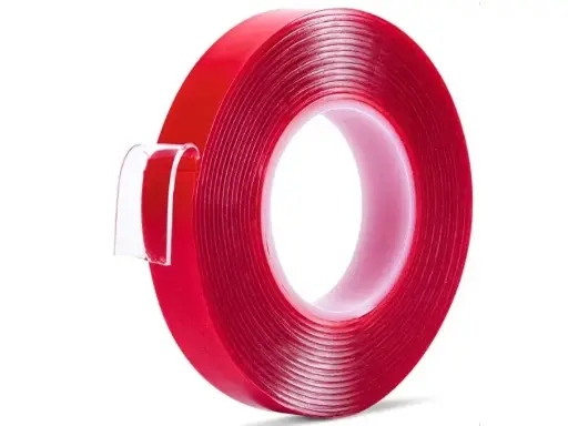 [Cod 33252] Banda dublu adeziva Acrilic transparent 19mmx2m