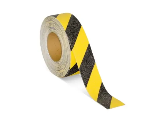 33285 Banda adeziva antiderapanta galben-neagra 50mm x 25m (1/pac)