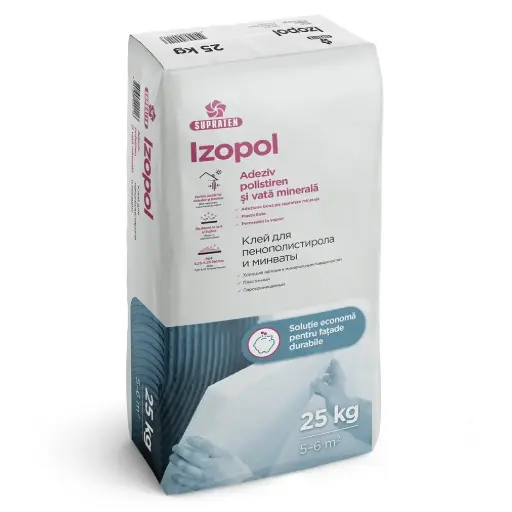Adeziv Izopol 25kg p/u Polistiren si Vata Minerala