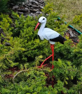 Barză pe picior metalic (mică)