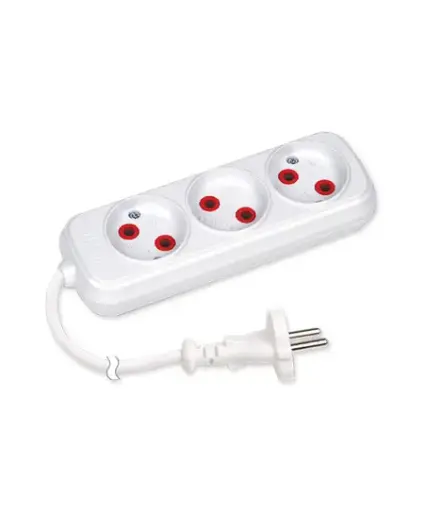 [72015 Nanu M.] Prelungitor 3prize, 3m fara impamintare, 10A, alb, TEB 