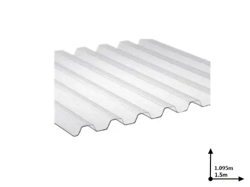 [01023] Ondex 2.5*1.095m transparent  trapezoid