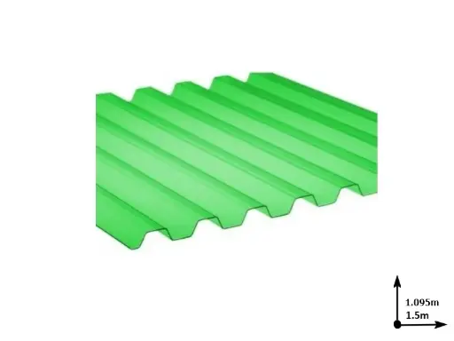 [COD 01125325] Ondex 2.5*1.095m Verde trapezoid