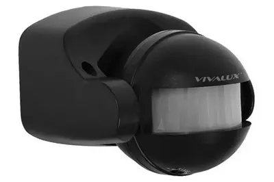 [Cod 75033] Senzor de miscare FLEX Vivalux. 180 grade. Negru. IP44.