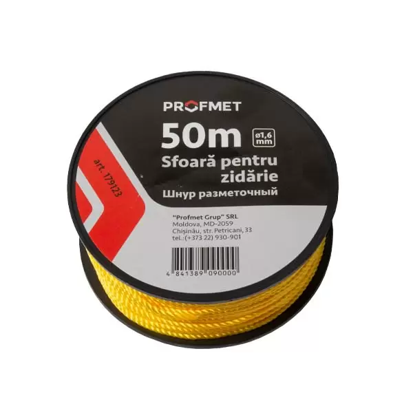 Sfoara pentru zidarie 1,6mm x 50m, in rola, galbena Profmet