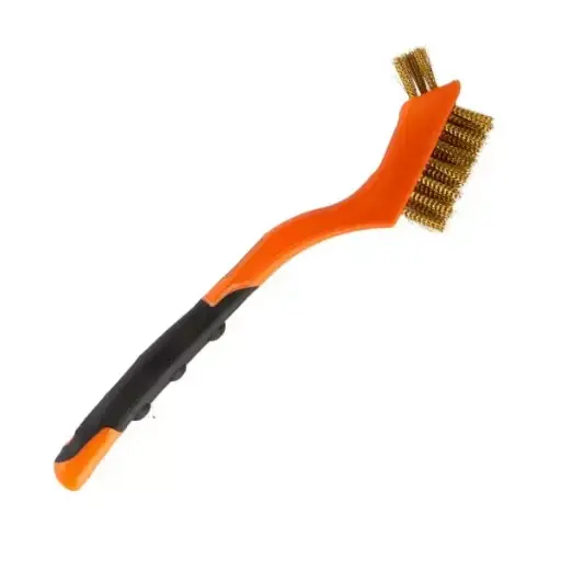 [Cod 384031] Perie de sarma din alama in 3 rinduri cu maner bicomponent