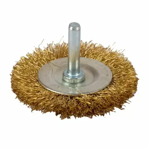 [Cod 320307] Perie de sarma 50mm rotunda plata, coada 6mm, pentru masina de gaurit