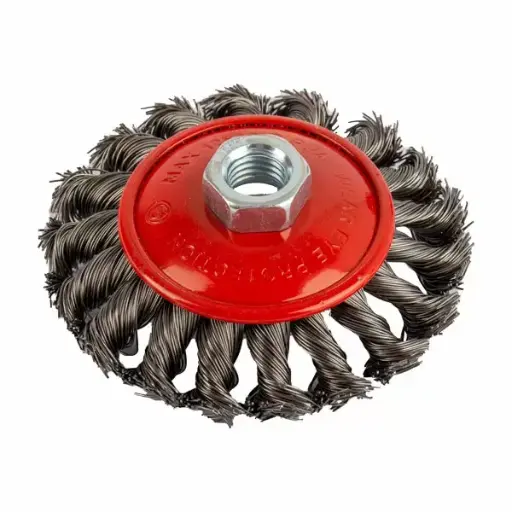 [Cod 384176] Perie conica rotativa_100mm cu fir rasucit