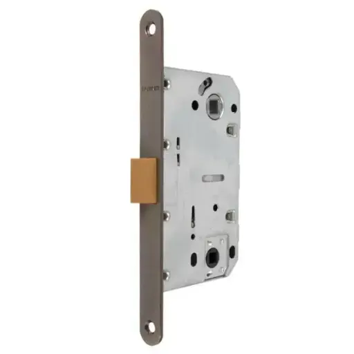 Broasca ingropata, inchizatoare plastic cu fixare, 132х76х14mm, backset 50mm, interax 96mm, nichel satinat Profmet
