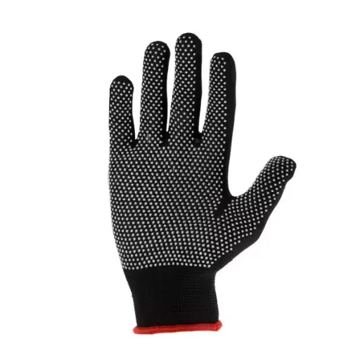 373107 Manusi din poliester negre cu puncte albe din PVC 8" (M) Profmet