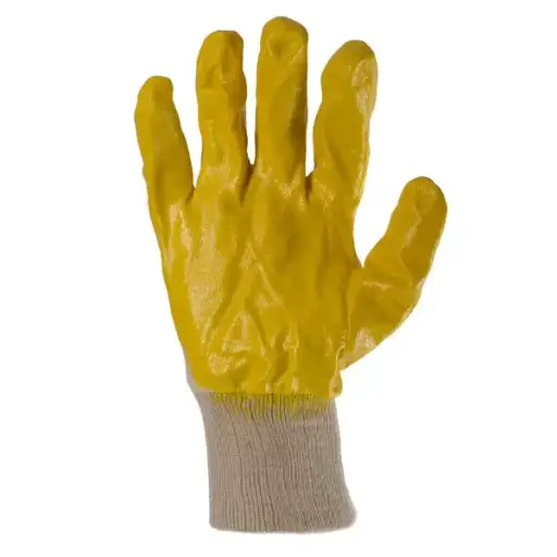 [Cod 63424] Manusi impregnate partial cu nitril, galbene 10" (L)