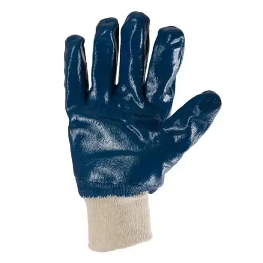 [COD 313545] Manusi nitril impregnate total, albastre 10" (L)