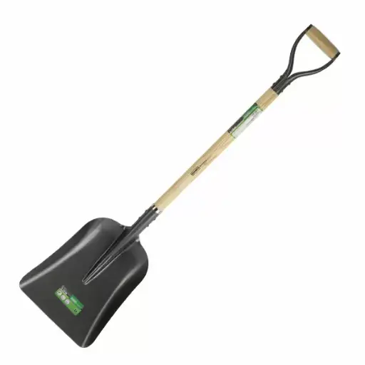389130 Lopata patrata 1 120mm cu maner din lemn in forma de D Modeco Expert MN-79-370