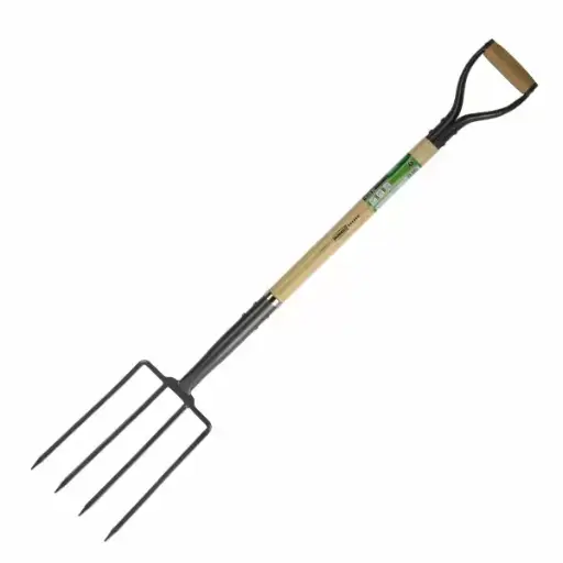389410 Furca cu 4 dinti 1 120mm cu maner din lemn in forma de D Modeco Expert MN-79-375
