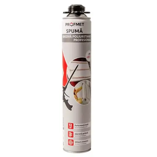 [740609 Profmet] Spuma adeziva poluretanica monocomponenta_800ml prof. 